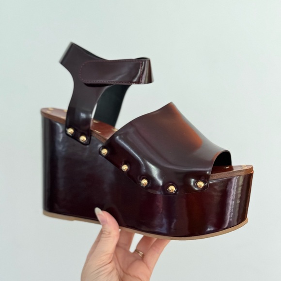 Céline Phoebe Philo Rare clogs platforms Spazzolato leather sandals 38 EU 8 - Picture 2 of 13
